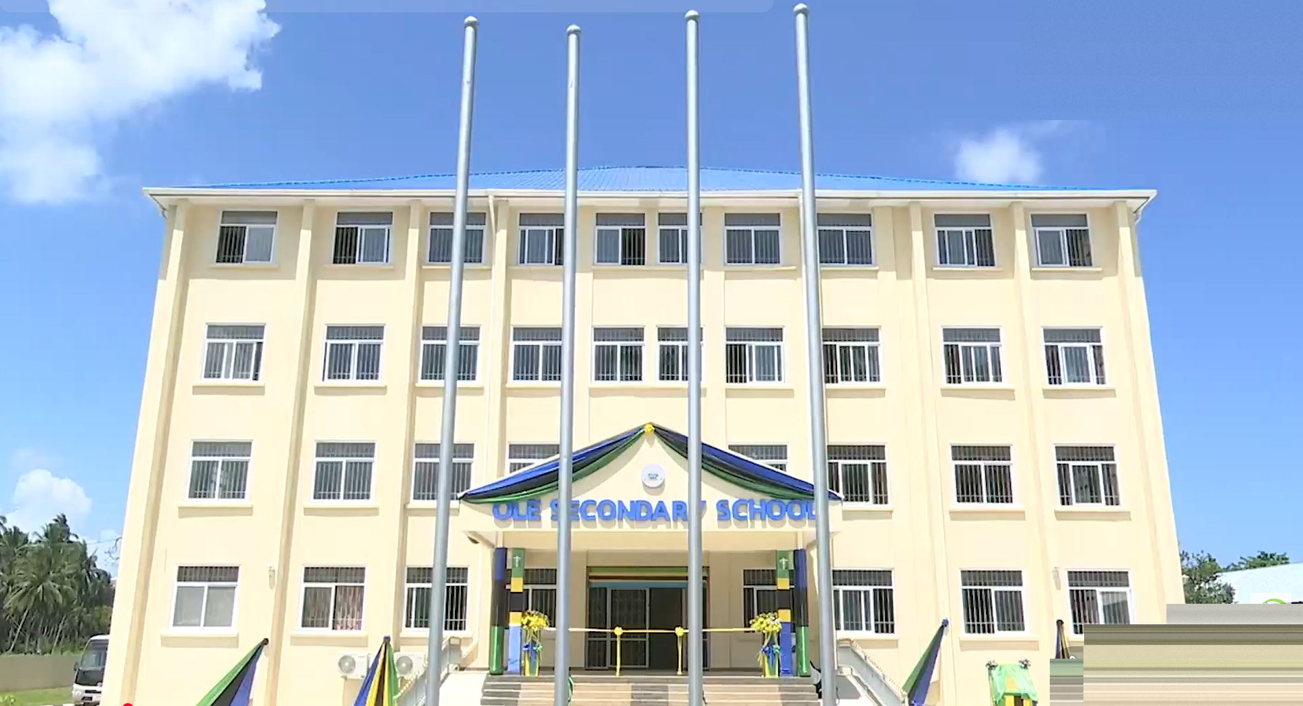 Ole Secondary School — completed building facade, opened by President of Zanzibar 2024